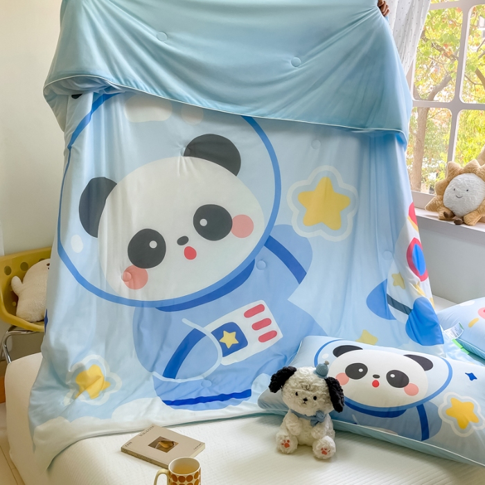 91家纺网 家纺一手货源 找家纺 （总）九花鹿2024新款A类大版凉感丝夏凉被空调被