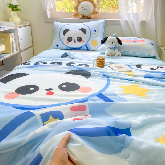 91家纺网 家纺一手货源 找家纺 （总）九花鹿2024新款A类大版凉感丝夏凉被空调被