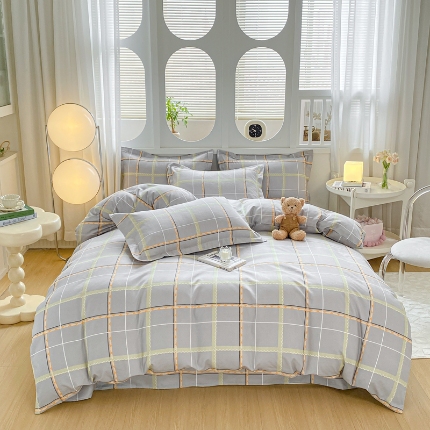 91家纺网 家纺一手货源 找家纺 （总）直播2024新款斜纹磨毛印花四件套植物羊绒套件