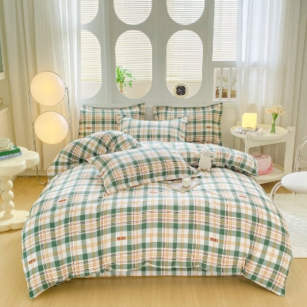 91家纺网 家纺一手货源 找家纺 （总）直播2024新款斜纹磨毛印花四件套植物羊绒套件