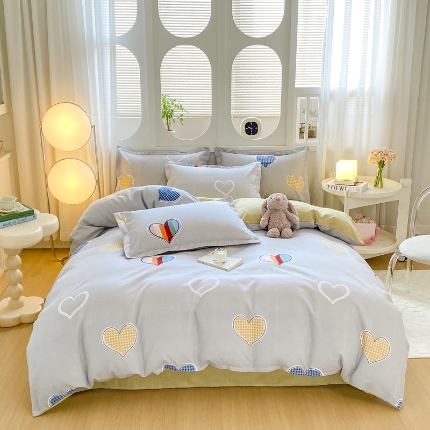 91家纺网 家纺一手货源 找家纺 （总）直播2024新款斜纹磨毛印花四件套植物羊绒套件