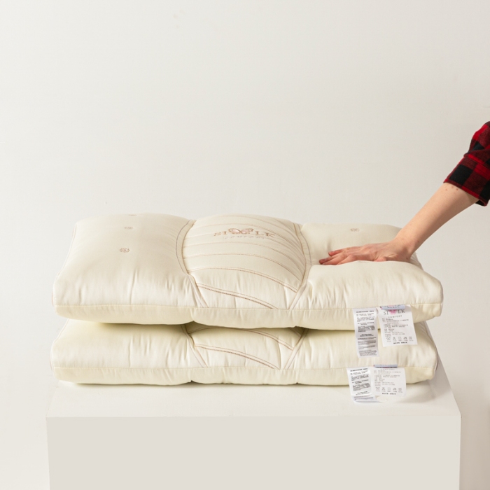 91家纺网 家纺一手货源 找家纺 （总）2024臻丝超柔软护颈蚕丝枕 男女睡眠中低枕头单只装