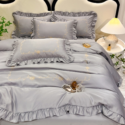 91家纺网 家纺一手货源 找家纺 （总）新19 经年2025年水洗真丝冰丝天丝韩版四件套直播爆款 一世系列