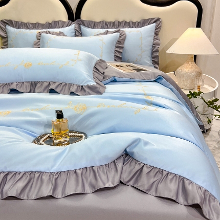 91家纺网 家纺一手货源 找家纺 （总）新19 经年2025年水洗真丝冰丝天丝韩版四件套直播爆款 一世系列