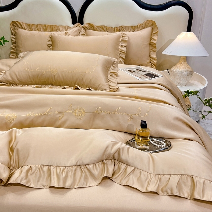 91家纺网 家纺一手货源 找家纺 （总）新19 经年2025年水洗真丝冰丝天丝韩版四件套直播爆款 一世系列