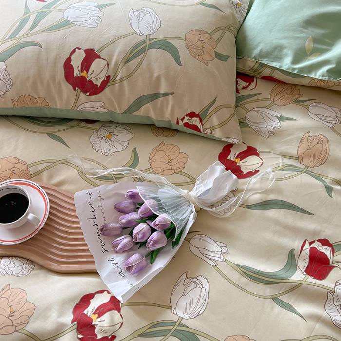 91家纺网 家纺一手货源 找家纺 （总）畅畅 2023新款13372全棉印花四件套纯棉直播