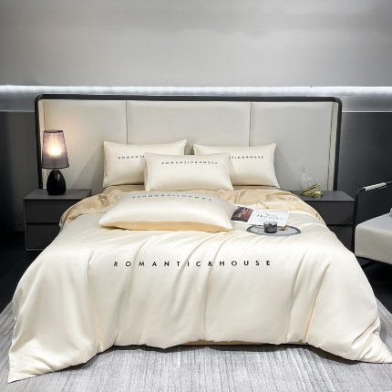 91家纺网 家纺一手货源 找家纺 （总）花愿（原花纪） 2025新款轻奢刺绣水洗冰丝四件套-贝拉