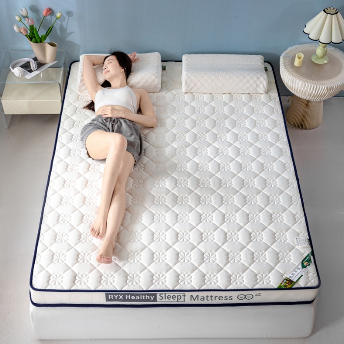 91家纺网 家纺一手货源 找家纺 顺发床垫 2025新款字母边记忆海绵乳胶床垫 花瓣白（白）