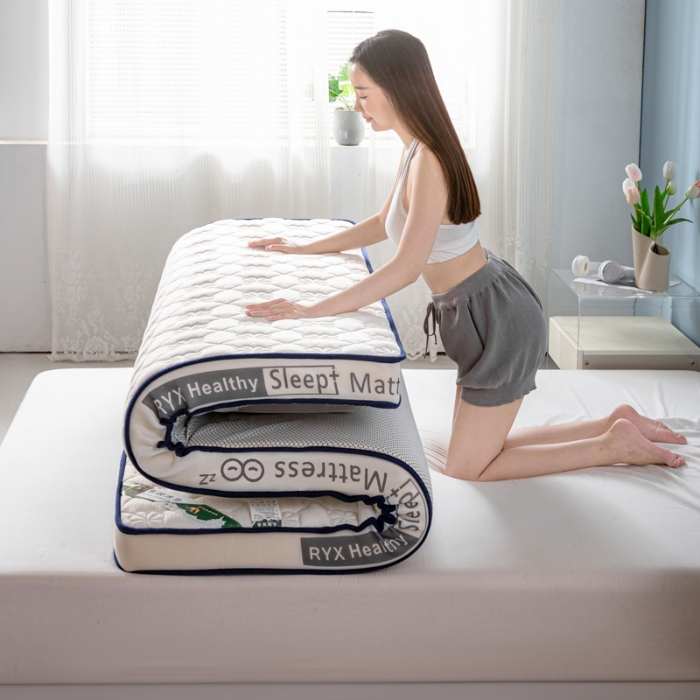 91家纺网 家纺一手货源 找家纺 顺发床垫 2025新款字母边记忆海绵乳胶床垫 花瓣白（白）