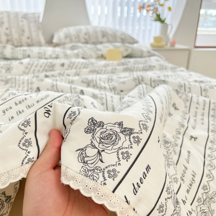 91家纺网 家纺一手货源 找家纺 柠馨 2024新款全棉夏被套件随心配系列 山茶花