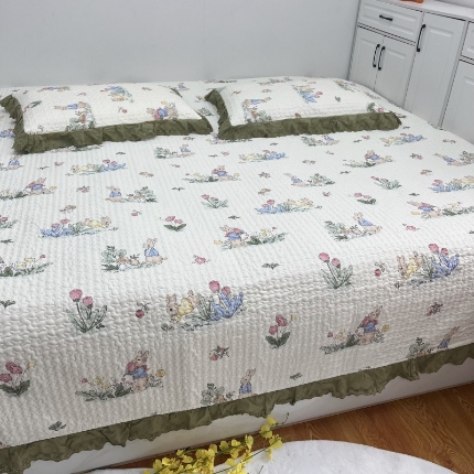 91家纺网 家纺一手货源 找家纺 （总）暖居 2025新款支持定制纯棉榻榻米三件套单件被套农村大炕盖