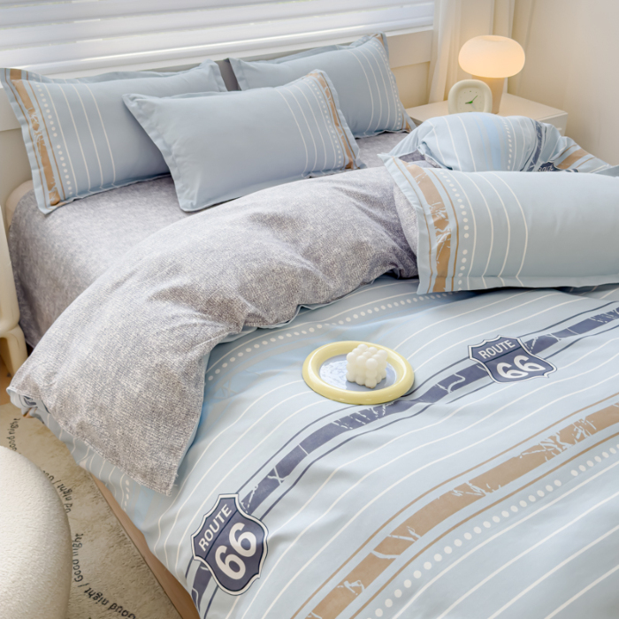 91家纺网 家纺一手货源 找家纺 米瑞娜 2025新款植物羊绒四件套 艾尔尼亚-灰