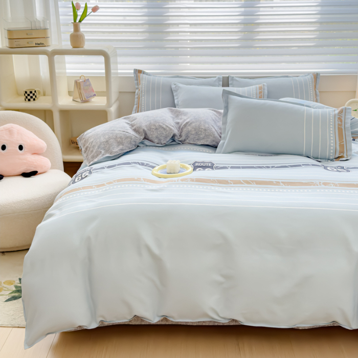 91家纺网 家纺一手货源 找家纺 米瑞娜 2025新款植物羊绒四件套 艾尔尼亚-灰