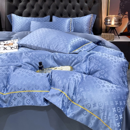 91家纺网 家纺一手货源 找家纺 （总）3经年：2025年60S贡缎提花水洗真丝冰丝天丝四件套直播爆款