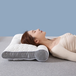 （总）2024有氧护颈SPA反牵引乳胶枕助睡眠枕头枕芯护颈椎枕 
