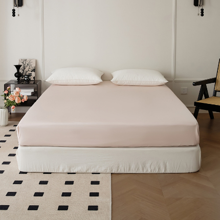 91家纺网 家纺一手货源 找家纺 EH家居 2024新款长绒棉春夏单品系列-单床笠 月桂粉