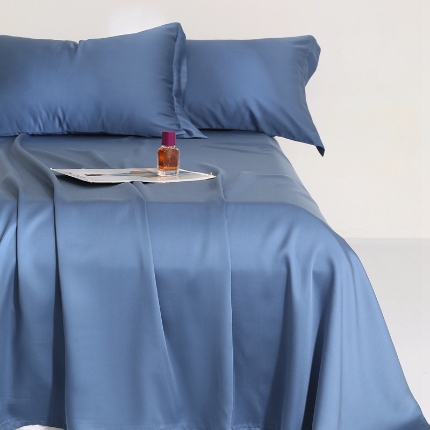 91家纺网 家纺一手货源 找家纺 2024夏天丝床单品三件套床单枕套组合100%兰精天丝礼盒装