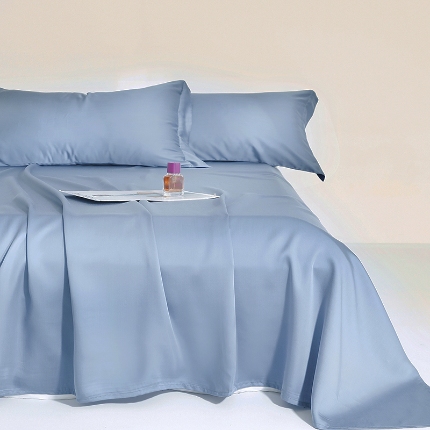 91家纺网 家纺一手货源 找家纺 2024夏天丝床单品三件套床单枕套组合100%兰精天丝礼盒装