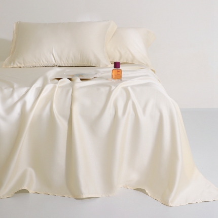 91家纺网 家纺一手货源 找家纺 2024夏天丝床单品三件套床单枕套组合100%兰精天丝礼盒装