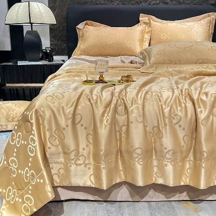 91家纺网 家纺一手货源 找家纺 （总）经年 2025年水洗真丝提花夏被四件套 洛克系列