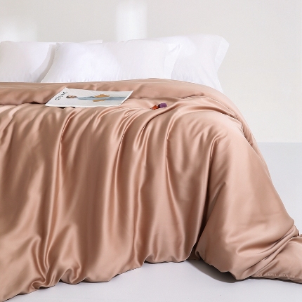 91家纺网 家纺一手货源 找家纺 2024夏 天丝单件被套三件套100%兰精天丝被套枕套组合