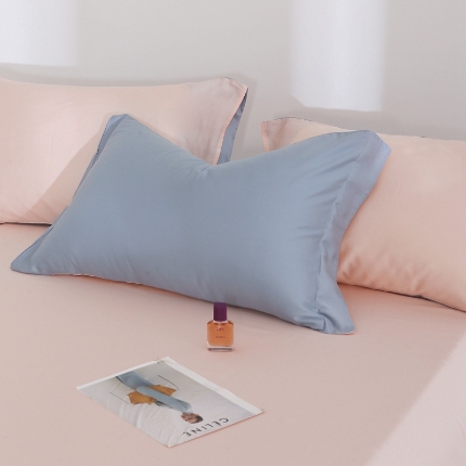 91家纺网 家纺一手货源 找家纺 2024夏  兰精天丝枕套，100%莱赛尔天丝单枕头套盒装天丝床单三件套床笠加枕套组合