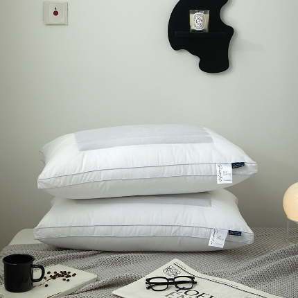（总）2024新款 全棉荞麦羽丝绒双拼枕 护颈助眠枕芯枕头