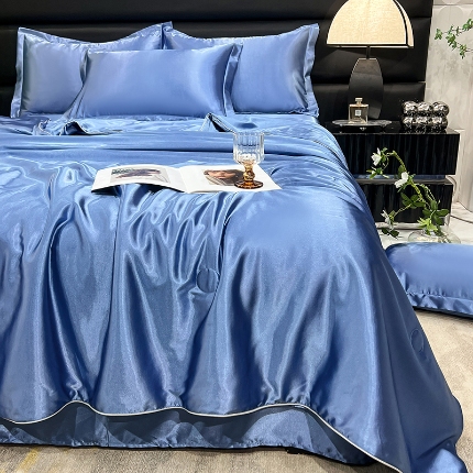 91家纺网 家纺一手货源 找家纺 （总）新18 经年2025年 丝绸真丝手感水洗真丝天丝夏被四件套直播爆款