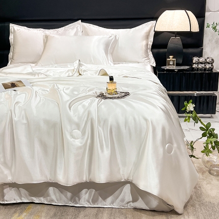 91家纺网 家纺一手货源 找家纺 （总）新18 经年2025年 丝绸真丝手感水洗真丝天丝夏被四件套直播爆款