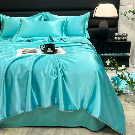 91家纺网 家纺一手货源 找家纺 （总）新18 经年2025年 丝绸真丝手感水洗真丝天丝夏被四件套直播爆款