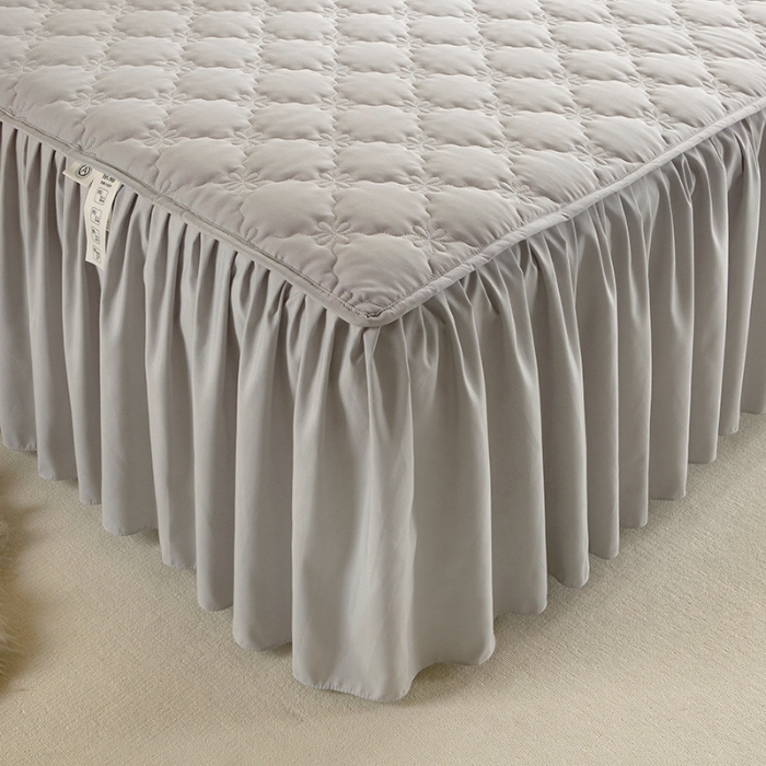 91家纺网 家纺一手货源 找家纺 （总）忘忧草 2025新款亲肤磨毛夹棉床裙