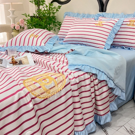 91家纺网 家纺一手货源 找家纺 （总）新22 经年2025年 水洗真丝冰丝天丝韩版夏被四件套直播爆款浅夏系列