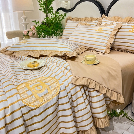 91家纺网 家纺一手货源 找家纺 （总）新22 经年2025年 水洗真丝冰丝天丝韩版夏被四件套直播爆款浅夏系列