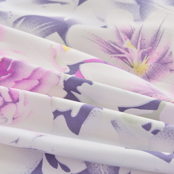 91家纺网 家纺一手货源 找家纺 小雨家纺 2026新款芦荟棉单件床裙+床裙三件套 爱的花海紫