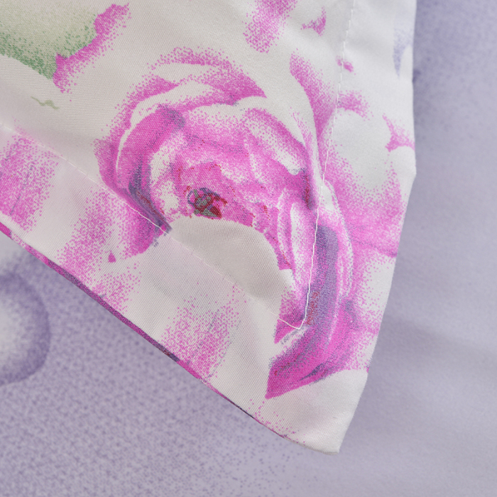 91家纺网 家纺一手货源 找家纺 小雨家纺 2026新款芦荟棉单件床裙+床裙三件套 爱的花海紫