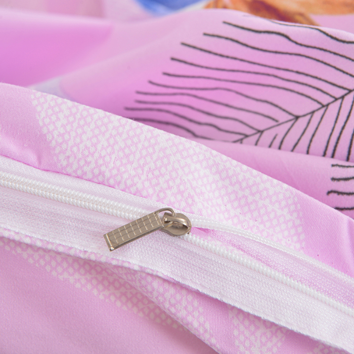 91家纺网 家纺一手货源 找家纺 小雨家纺 2026新款芦荟棉单件床裙+床裙三件套 阳光花朵粉