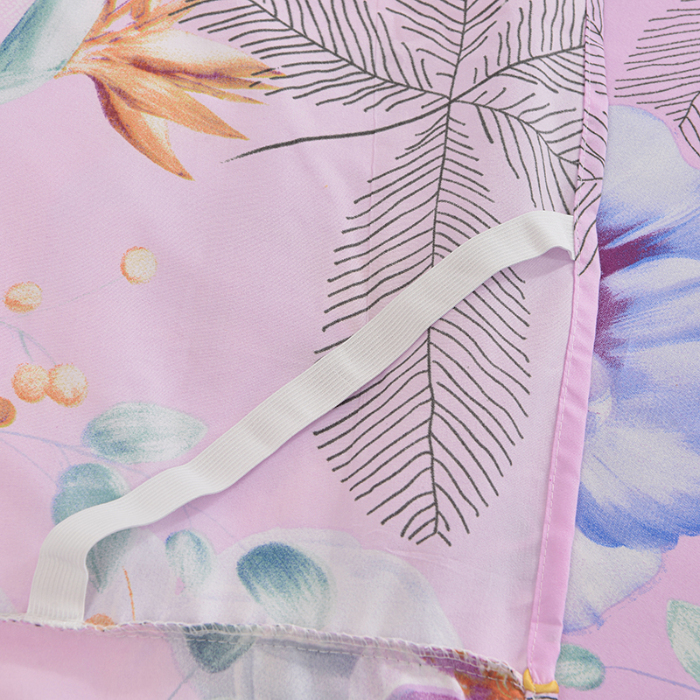 91家纺网 家纺一手货源 找家纺 小雨家纺 2026新款芦荟棉单件床裙+床裙三件套 阳光花朵粉