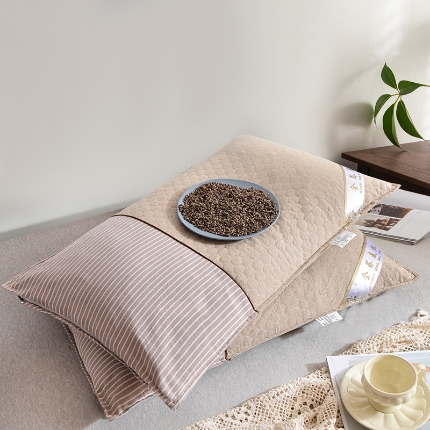 （总）蝴桐家纺 全荞麦枕芯48x74cm 水洗棉荞麦壳枕芯 常规成人枕头