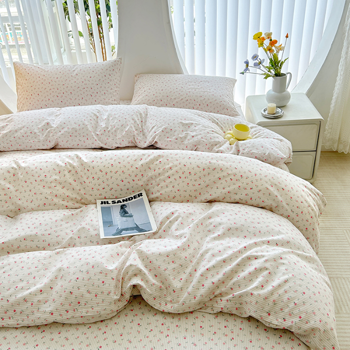 91家纺网 家纺一手货源 找家纺 柠馨 2023新款13376可爱系列全棉印花四件套 绮幻