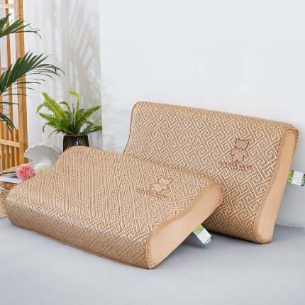 91家纺网 家纺一手货源 找家纺 （总）大黄蜂家居家纺 2025新款600D加粗冰藤艾草乳胶枕套 