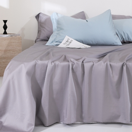 91家纺网 家纺一手货源 找家纺 （总）2024新品-50双股长绒棉单品系列-单床单枕套组合三件套-全棉床单被单