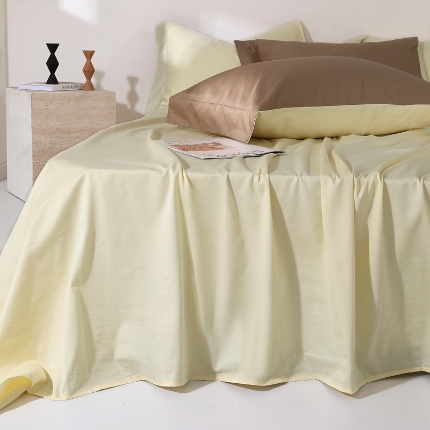 91家纺网 家纺一手货源 找家纺 （总）2024新品-50双股长绒棉单品系列-单床单枕套组合三件套-全棉床单被单