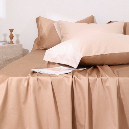 91家纺网 家纺一手货源 找家纺 （总）2024新品-50双股长绒棉单品系列-单床单枕套组合三件套-全棉床单被单