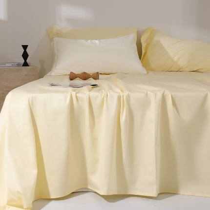 91家纺网 家纺一手货源 找家纺 （总）2024新品-50双股长绒棉单品系列-单床单枕套组合三件套-全棉床单被单