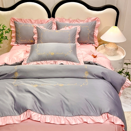 91家纺网 家纺一手货源 找家纺 （总）新19 经年2025年水洗真丝冰丝天丝韩版四件套直播爆款 一世系列