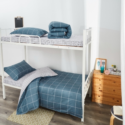 91家纺网 家纺一手货源 找家纺 卓越学生宿舍全棉三件套 迪莉亚