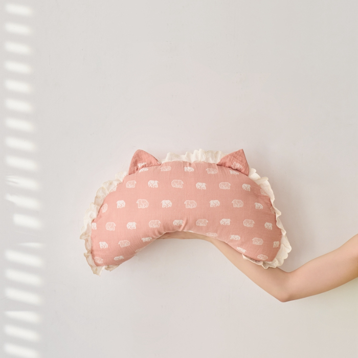 91家纺网 家纺一手货源 找家纺 （总）她喜爱枕芯 2024新款纯棉双层纱猫耳朵荞麦枕枕芯枕头