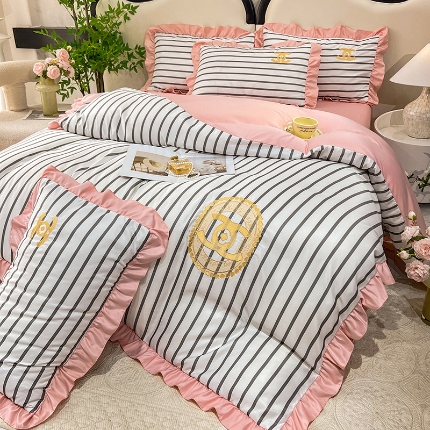 91家纺网 家纺一手货源 找家纺 （总）新21 经年2025年 水洗真丝冰丝天丝韩版四件套直播爆款 浅夏系列