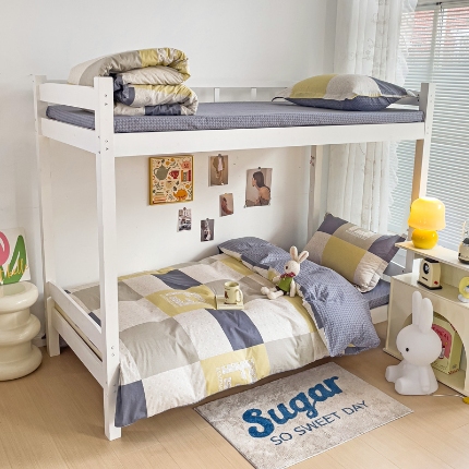 91家纺网 家纺一手货源 找家纺 （总）卓越 2024全棉12868印花学生宿舍三件套