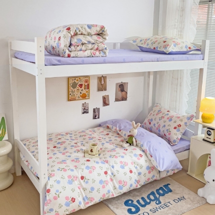 91家纺网 家纺一手货源 找家纺 （总）卓越 2024全棉12868印花学生宿舍三件套